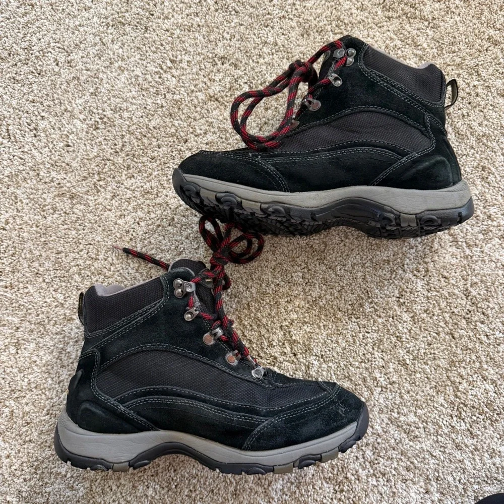 LL Bean Mens Tek 2.5 Primaloft Insulated Hiking Boots Black Red Size 7.5‎ M